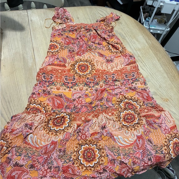 Knox Rose Dresses & Skirts - Knox Rose Orange and Pink Floral Dress